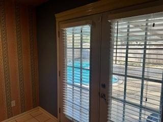 entryway with french doors