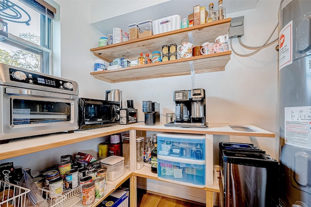 pantry featuring water heater