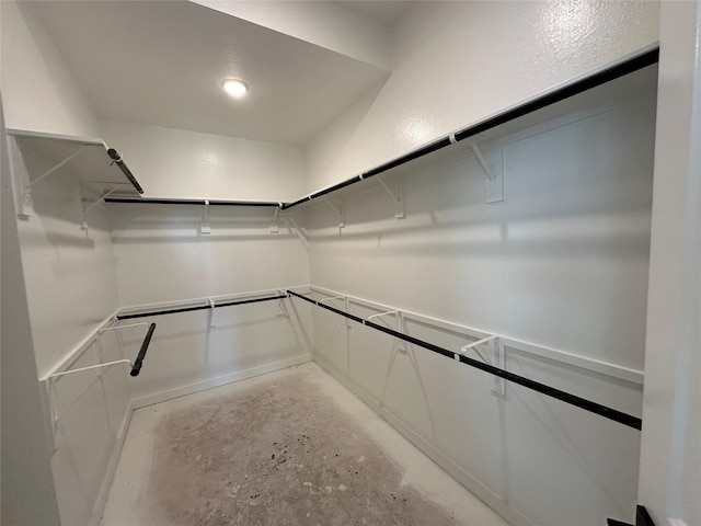 view of walk in closet