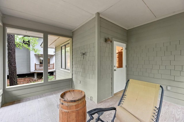 view of sunroom