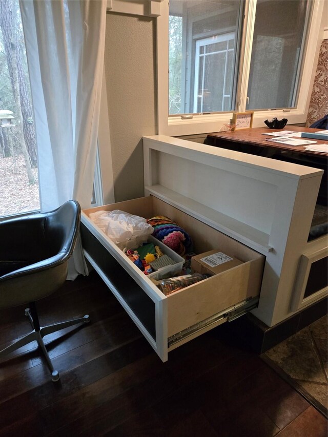 interior space with wood finished floors