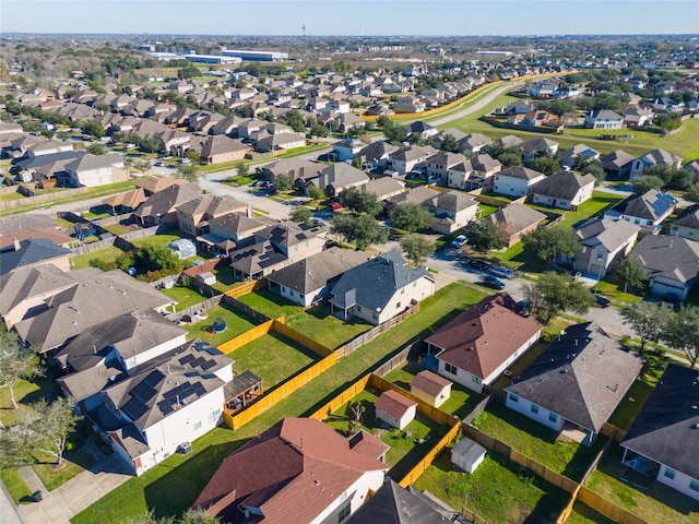 drone / aerial view with a residential view