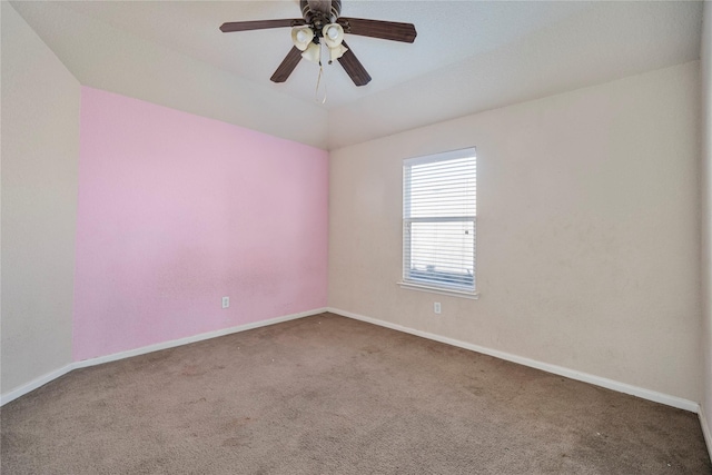 14202 Merganser Dr, Houston, TX 77047 - unfurnished room featuring carpet, a ceiling fan, and baseboards