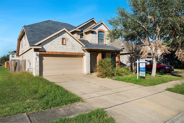 view of front facade with a garage