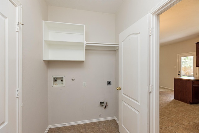 laundry room featuring hookup for a gas dryer, electric dryer hookup, and washer hookup