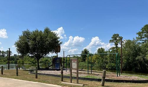 view of play area featuring a water view