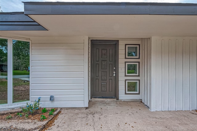 view of doorway to property