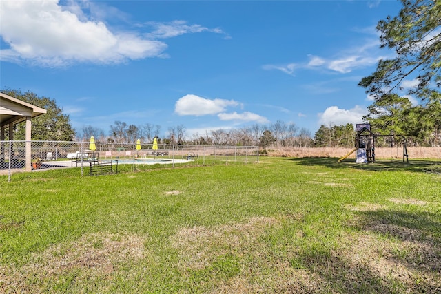 view of yard with playground community