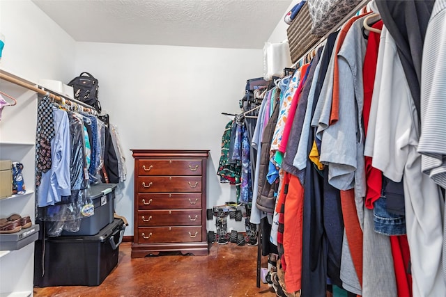 view of walk in closet