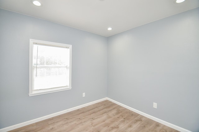 empty room featuring light hardwood / wood-style floors