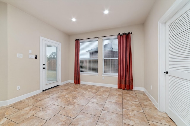 view of tiled empty room