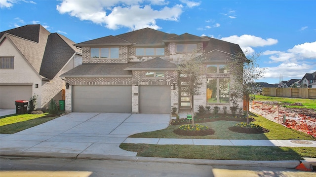 view of front facade featuring a garage