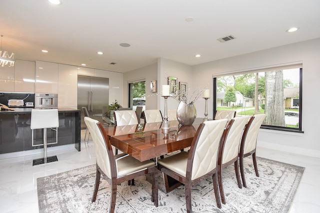 view of dining room