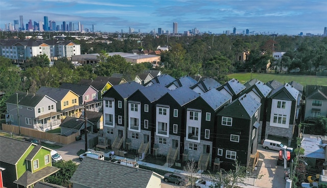 aerial view featuring a city view