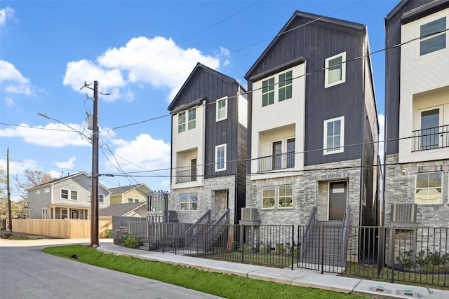 view of front of home with central AC unit