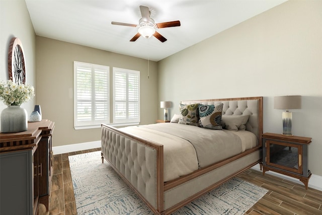 bedroom with ceiling fan