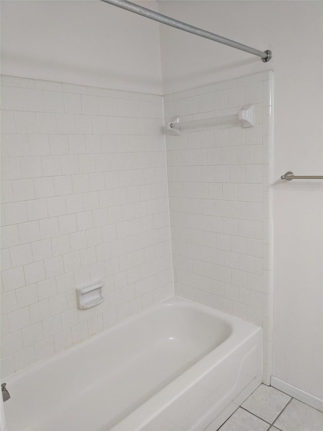 bathroom with  shower combination and tile patterned flooring