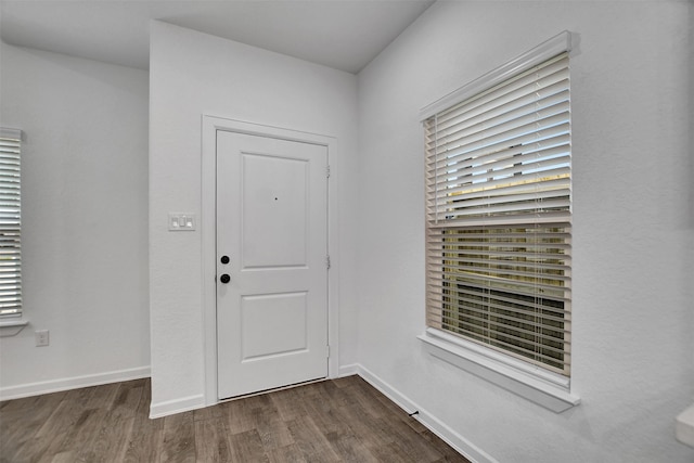 foyer featuring dark hardwood / wood-style flooring