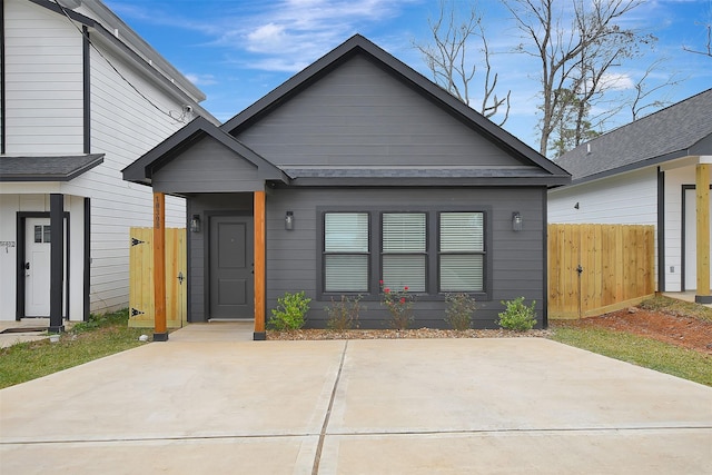 view of front of property with a patio area