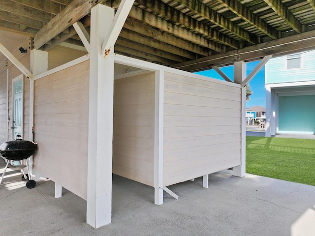 view of patio / terrace with a grill