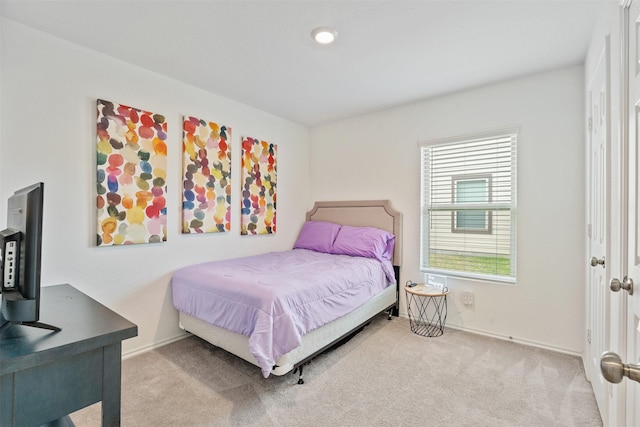 view of carpeted bedroom