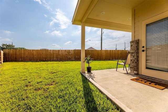 view of yard with a patio