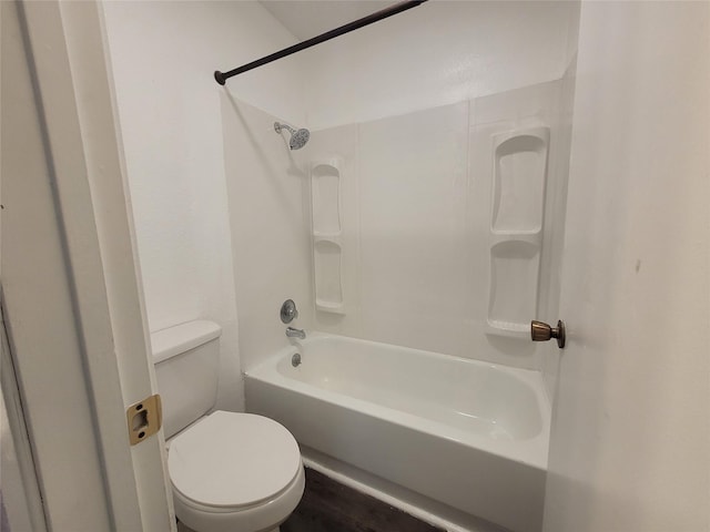 full bath featuring bathtub / shower combination and toilet