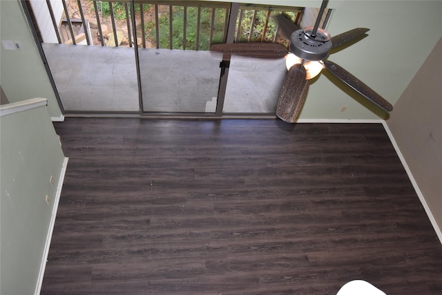 empty room featuring dark hardwood / wood-style floors