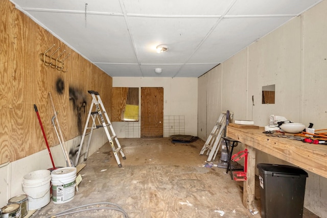 miscellaneous room with concrete flooring