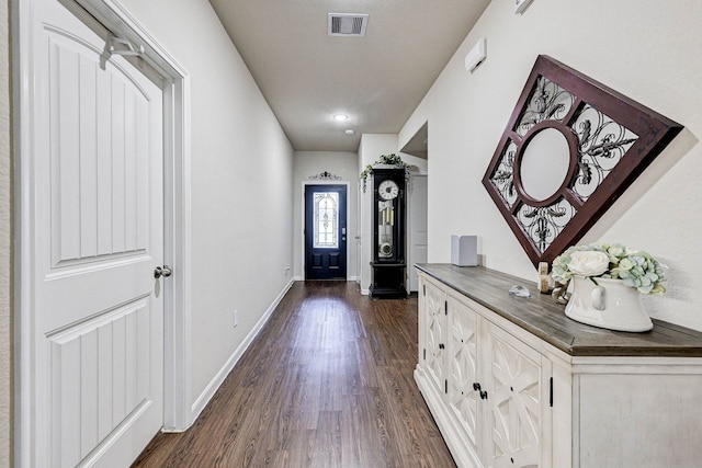 interior space featuring dark hardwood / wood-style flooring