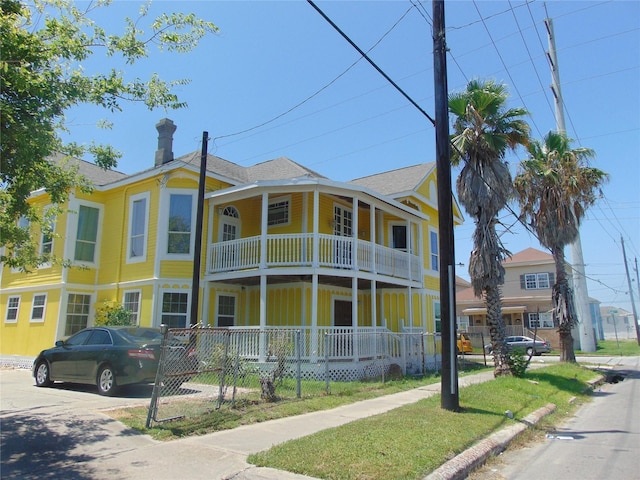 exterior space with a balcony