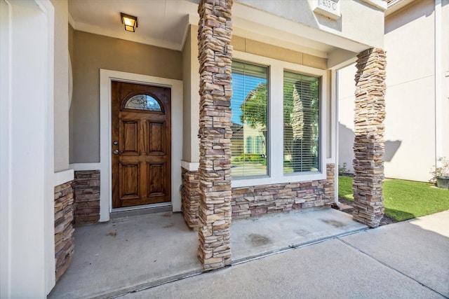 view of doorway to property