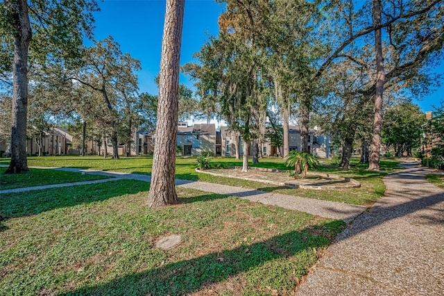 view of home's community featuring a lawn