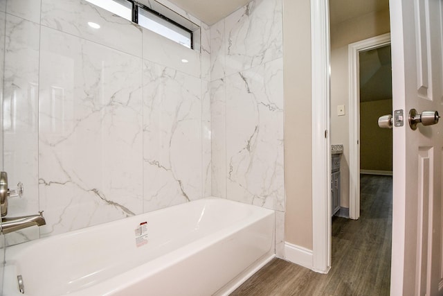 bathroom featuring wood-type flooring