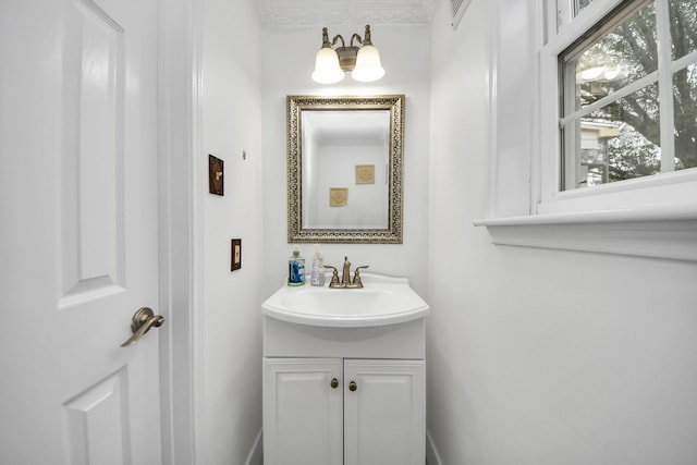 bathroom with vanity