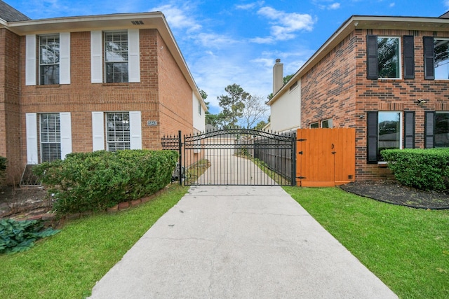 view of home's exterior with a lawn