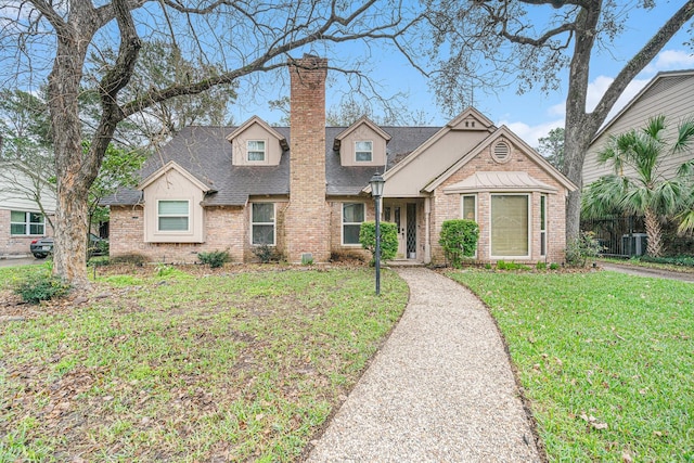 view of front of house with a front yard