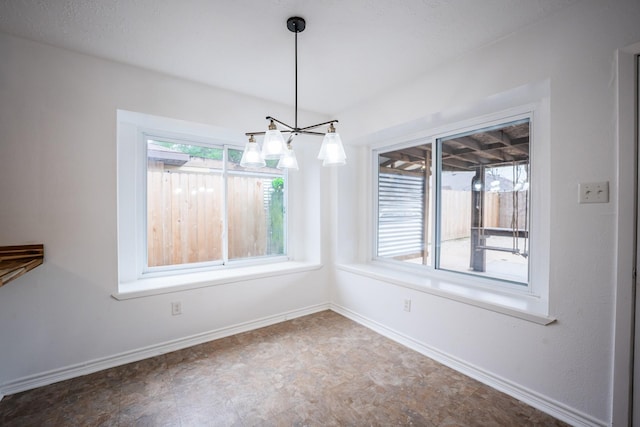 view of unfurnished dining area