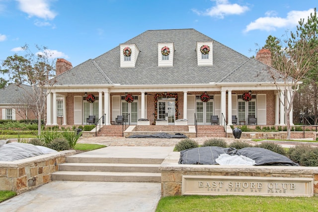 view of front of house with covered porch