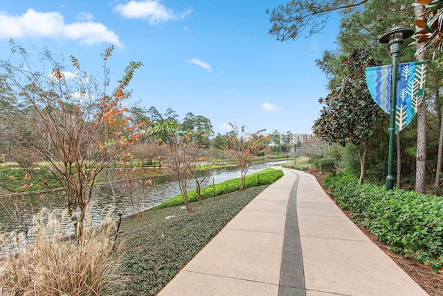 view of home's community featuring a water view