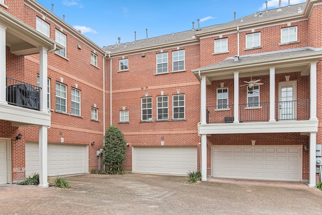 exterior space featuring a garage