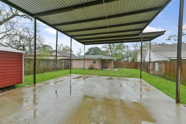 view of patio with central air condition unit