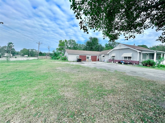 exterior space with a front lawn