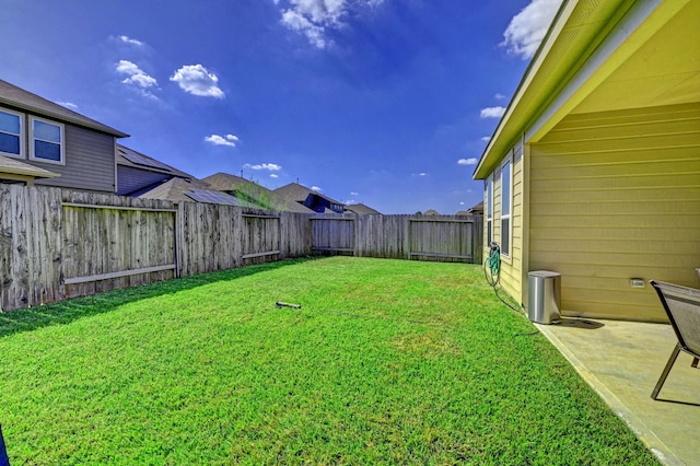 view of yard with a patio