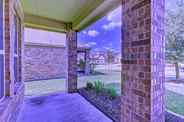 view of patio / terrace featuring covered porch