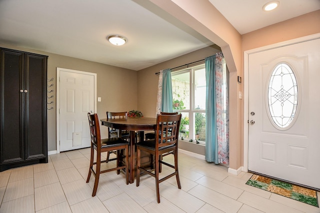 view of dining area