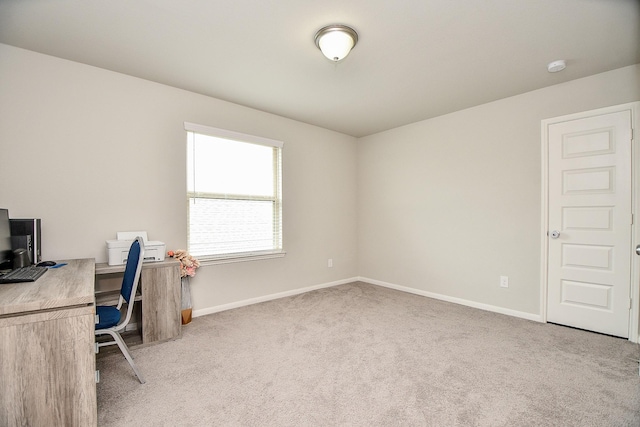 view of carpeted office