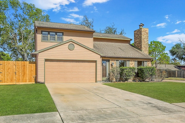 view of front property with a front yard