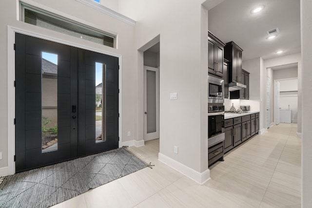 view of tiled entrance foyer