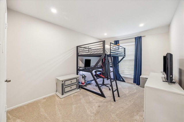 view of carpeted bedroom